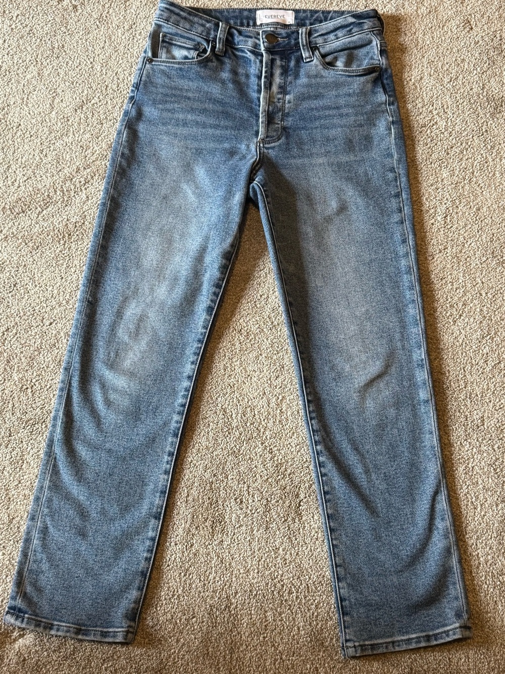 Evereve The Ever Straight high rise button fly jeans size 26 - Picture 2 of 6